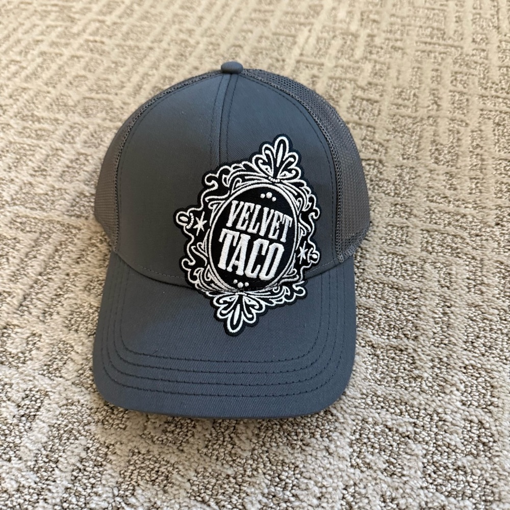 Velvet Taco Gray mesh hat RARE GIVEAWAY MERCH